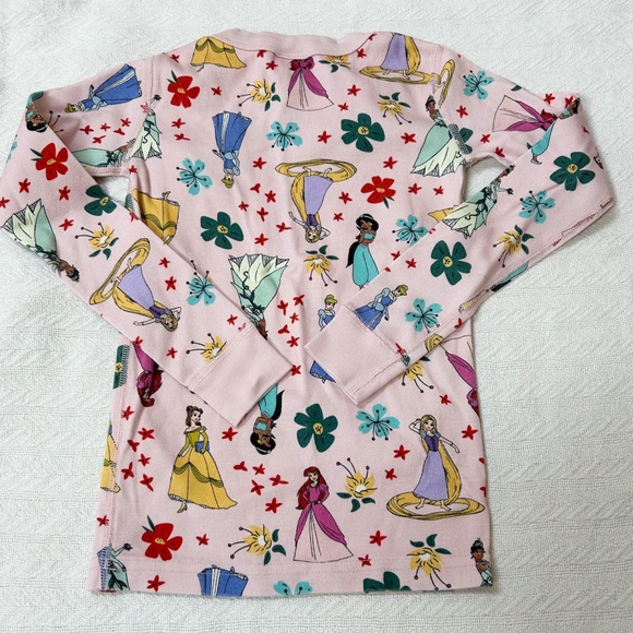 HANNA ANDERSSON Disney princess 2-piece pajamas, sz 6-7, light pink - Picture 5 of 13
